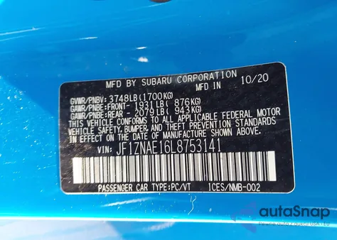 2020 Toyota 86 Gt from USA, damaged, VIN JF1ZNAE16L8753141